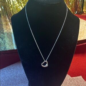 Tiffany sterling Silver floating Heart Necklace